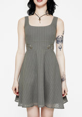 Koax Cotton Embroidered Pinafore Mini Dress