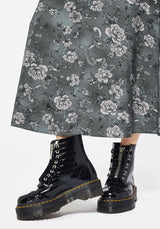 Meadow Floral Serpent Print Midaxi Skirt