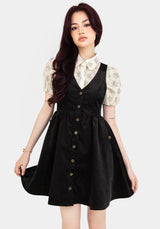 Iris Button Up Pinafore Mini Dress