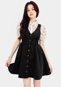 Iris Button Up Pinafore Mini Dress