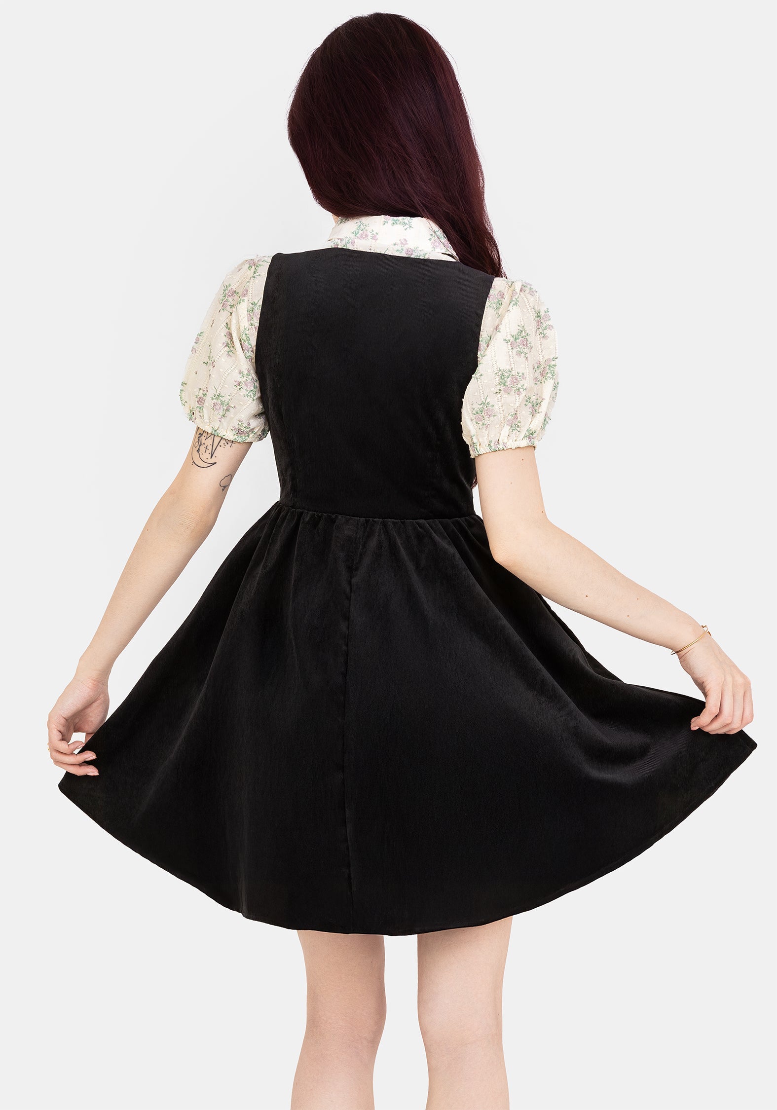 Iris Button Up Pinafore Mini Dress
