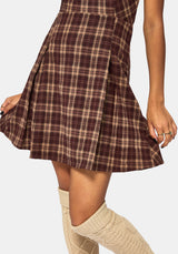 Milo Check Pinafore Mini Dress