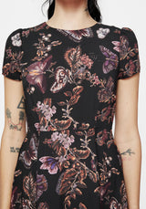 Eloise Floral Butterfly Print Mini Dress