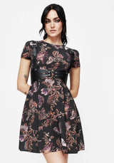 Eloise Floral Butterfly Print Mini Dress