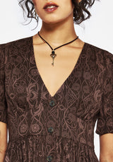 Fianna Midi Dress - Brown