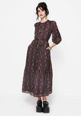 Isola Paisley Shift Midaxi Dress