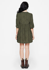 Francesca Dragon Printed Button Up Smock Mini Dress