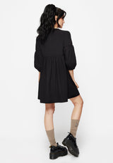 Marigold Cotton Button Up Smock Mini Dress