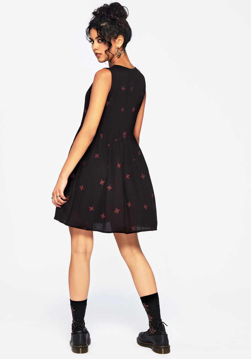 Sublime Witches Knot Embroidered Mini Dress