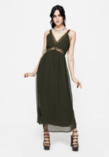 Idalia Lace Insert Cami Midi Dress