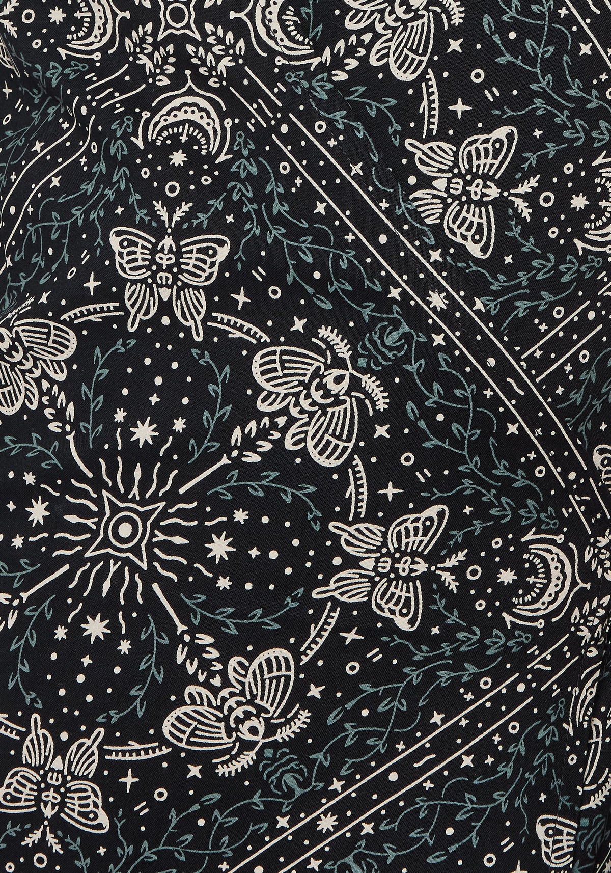 Poem Moth Print Wrap Midi Dress