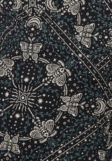 Poem Moth Print Wrap Midi Dress