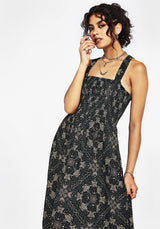 Poem Moth Print Cami Midaxi Dress
