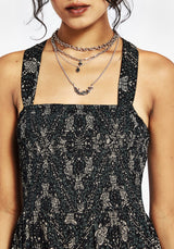 Poem Moth Print Cami Midaxi Dress