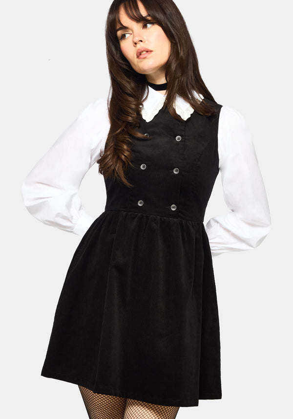 Mournia Cord Button Up Mini Dress