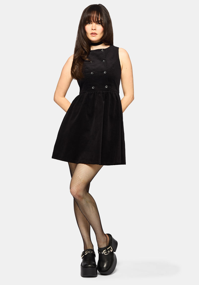 Mournia Cord Button Up Mini Dress