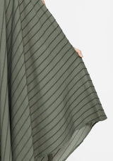 Blythe Cotton Handkerchief Hem Midaxi Dress - Green