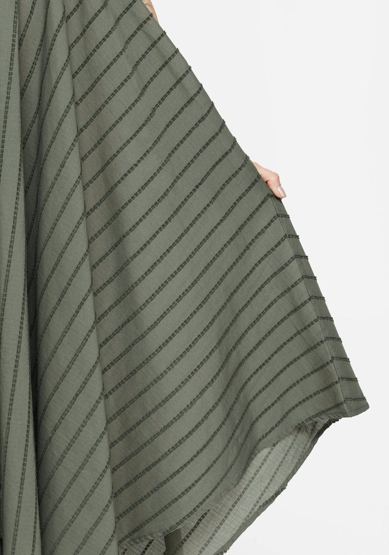 Blythe Cotton Handkerchief Hem Midaxi Dress - Green