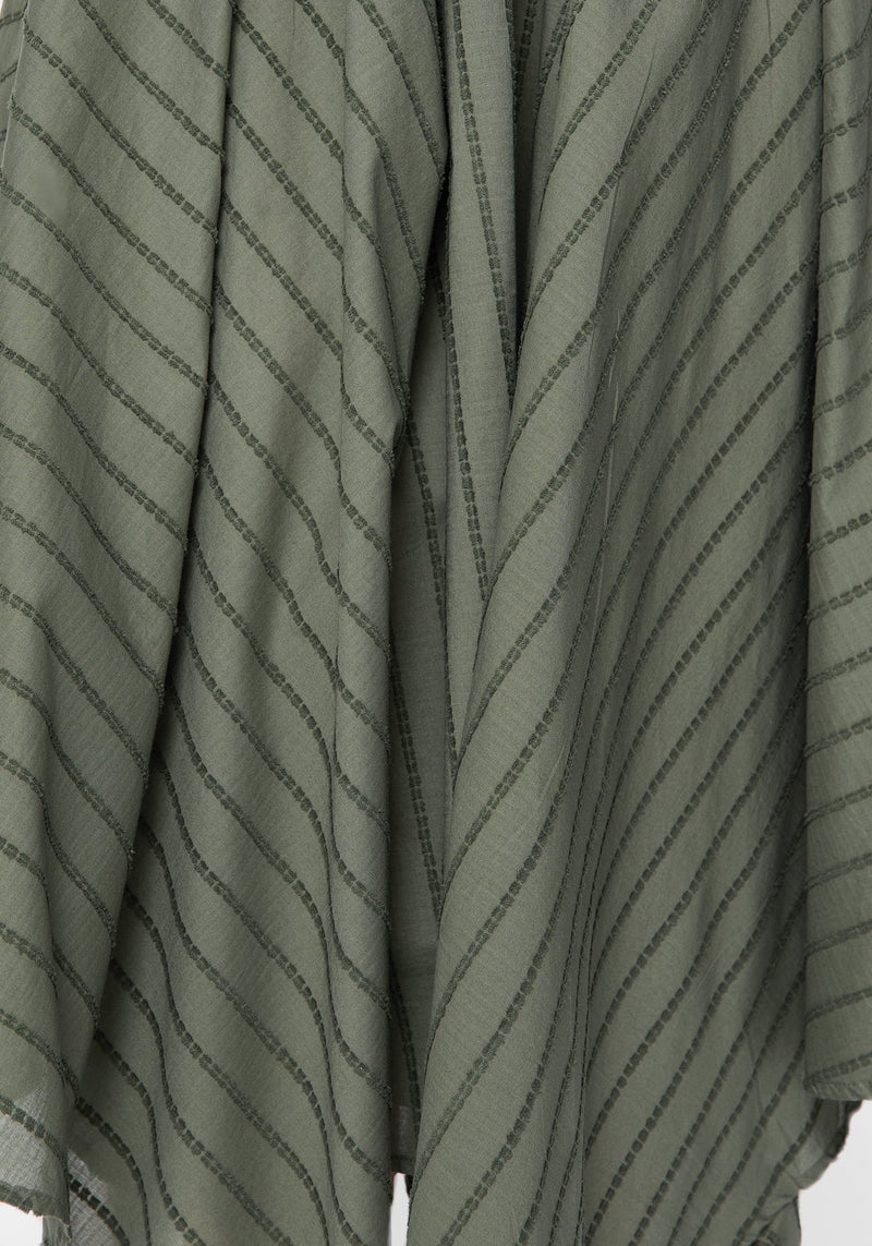 Blythe Cotton Handkerchief Hem Midaxi Skirt - Green