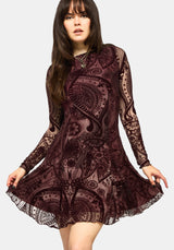 Loveday Paisley Printed Godet Mini Dress