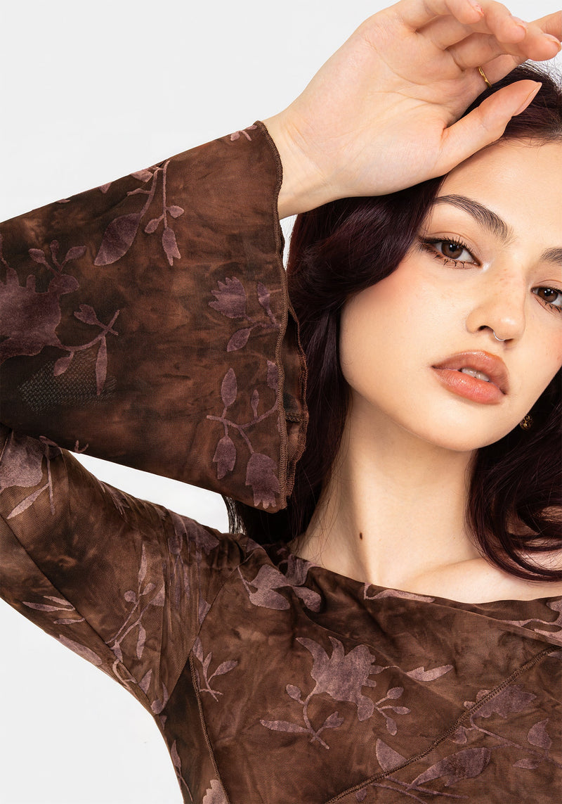 Serenade Long Sleeve Floral Mini Dress