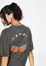 Griffinfly Cotton Embroidered Jersey Mini Tee Dress