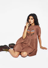 Griffinfly Cotton Embroidered Jersey Mini Skater Dress