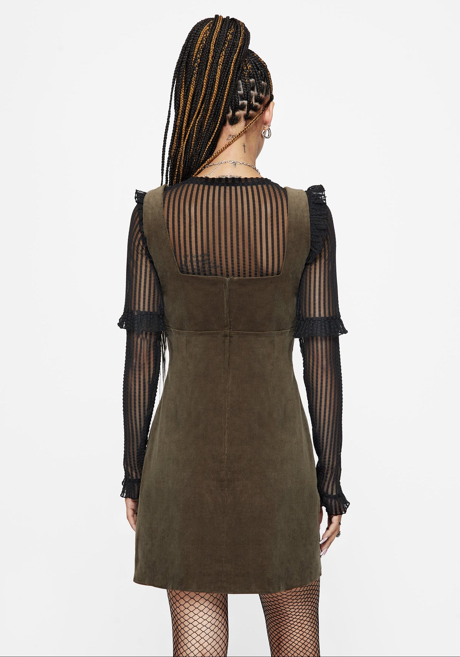 Griffinfly Embroidered Cord Mini Dress