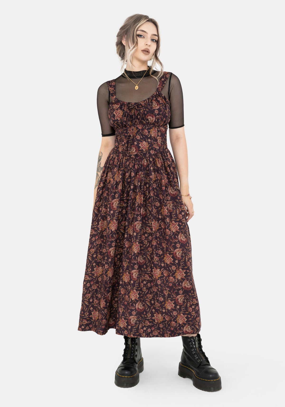 Skye Shirred Back Midaxi Dress