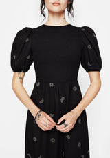 Dawn Sun Embroidered Tiered Maxi Dress