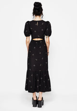 Dawn Sun Embroidered Tiered Maxi Dress