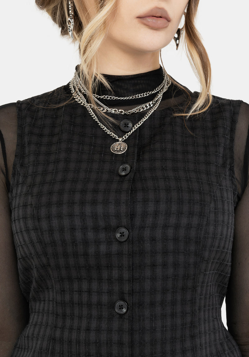 Ziggy Prüfen Knopf Hoch Mini Kleid