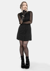 Ziggy Prüfen Knopf Hoch Mini Kleid