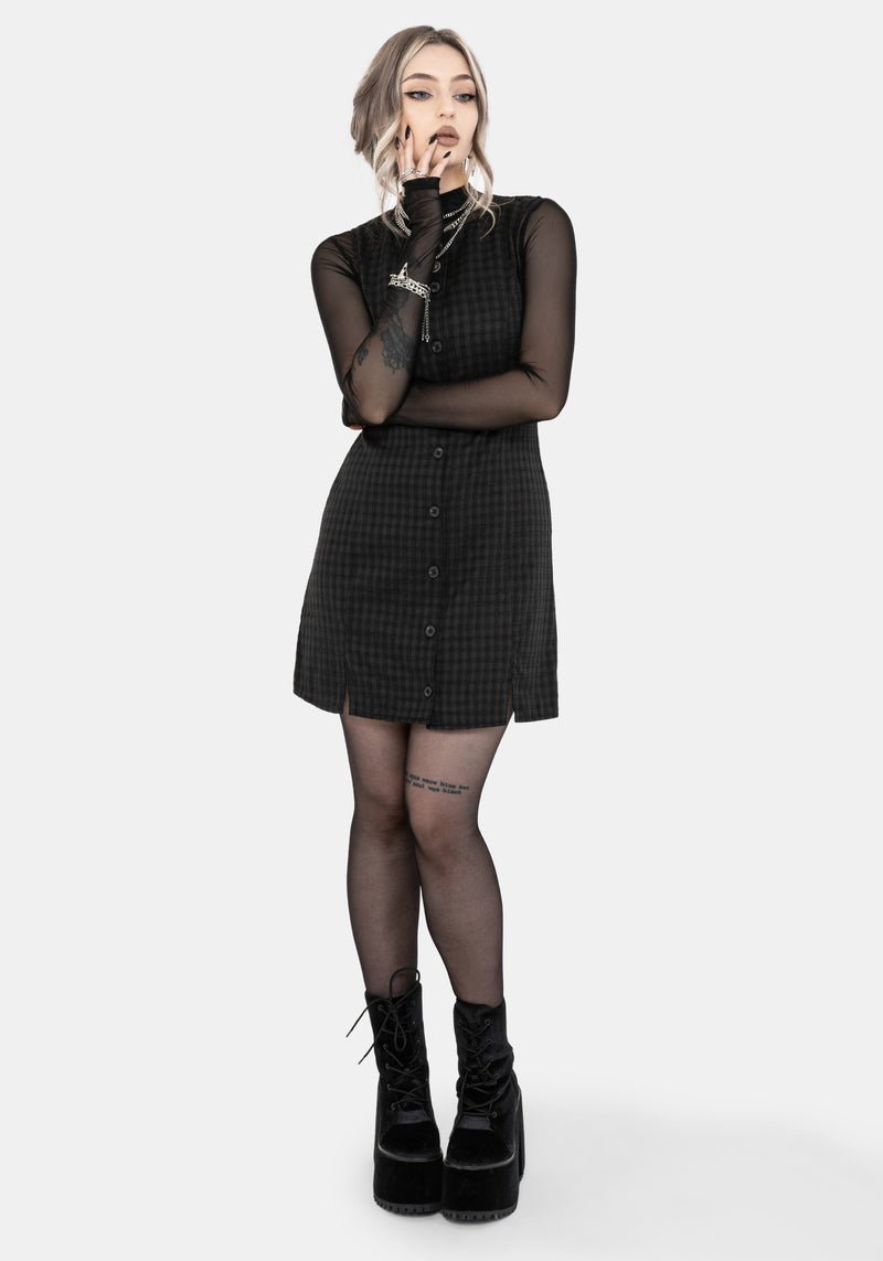 Ziggy Prüfen Knopf Hoch Mini Kleid