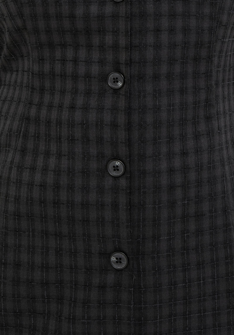 Ziggy Prüfen Knopf Hoch Mini Kleid