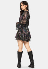 Elide Black Orchid Mini Dress