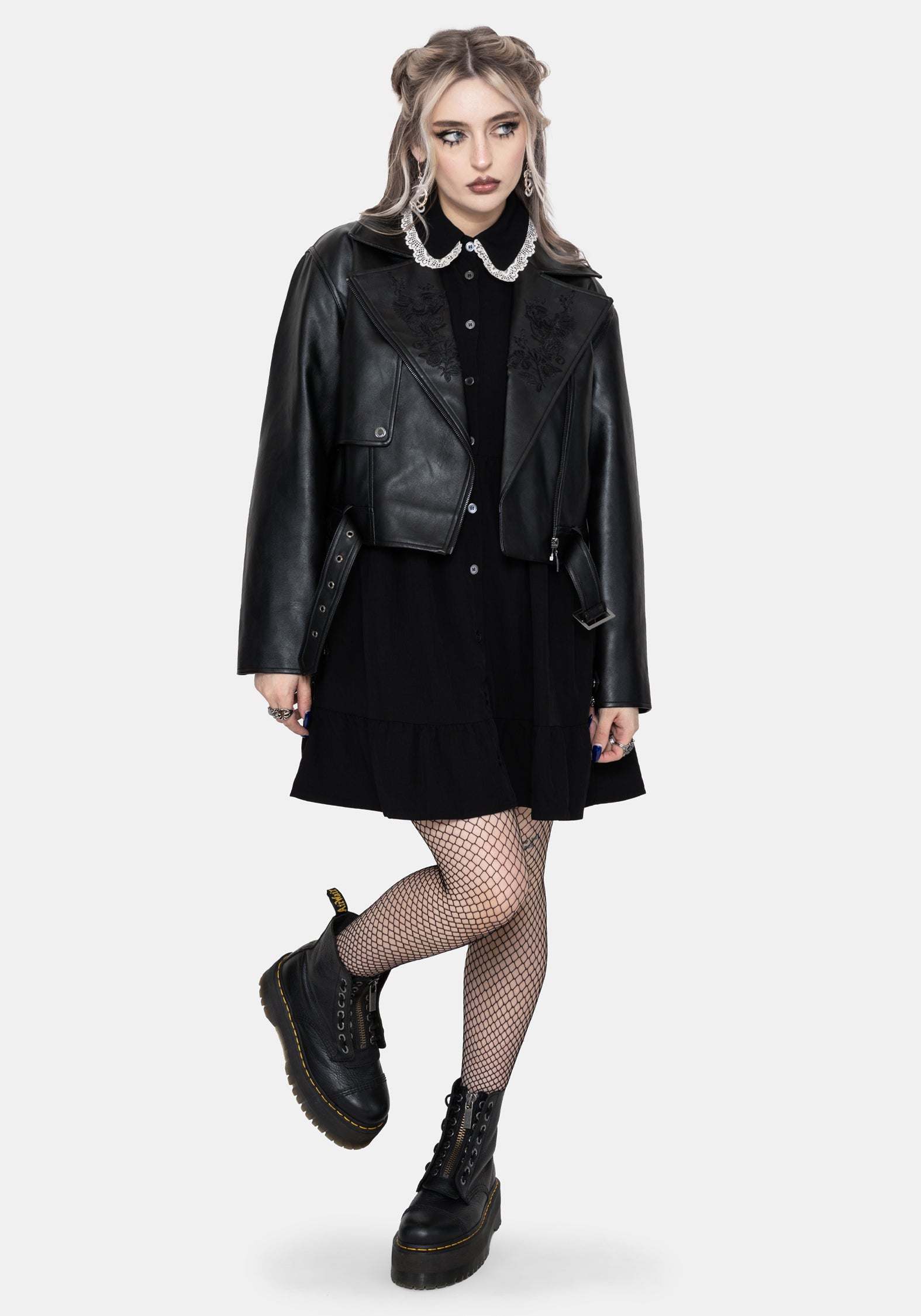 Salem Collar Mini Smock Dress