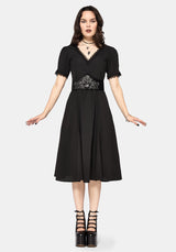 Sanzia Tie Back Lace Midi Dress