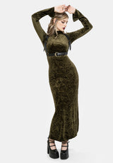 Thornshade Debossed Velour Maxi Dress