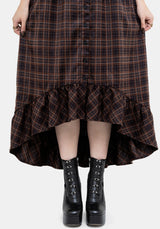 Embla Check High Low Midaxi Dress