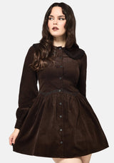 Kora Floral Embroidered Cord V Waist Mini Dress