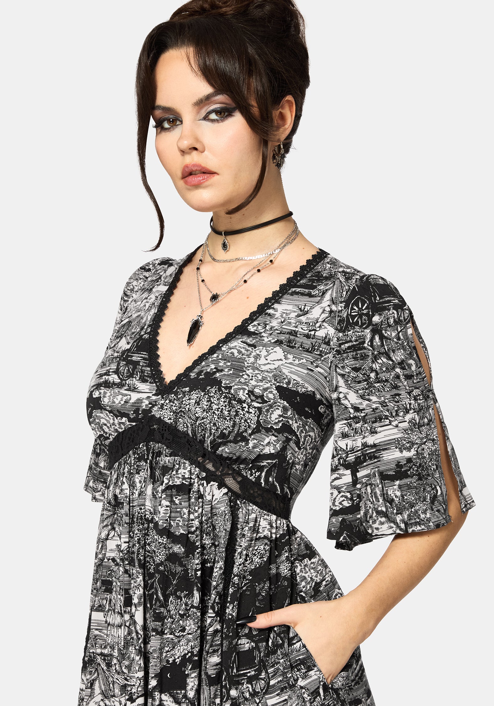 Nara Boudicca Printed Midi Dress