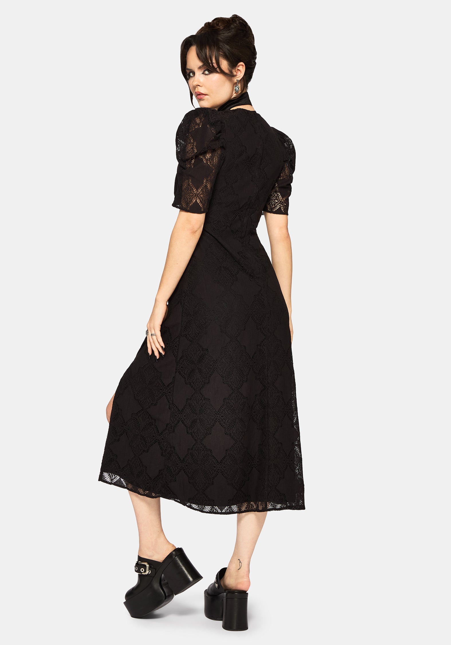 Zephyr Crossed Lace Midaxi Dress EU 38