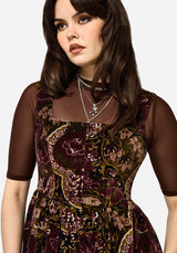 Effie Baroque Corset Bodice Midi Dress