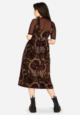 Effie Baroque Corset Bodice Midi Dress