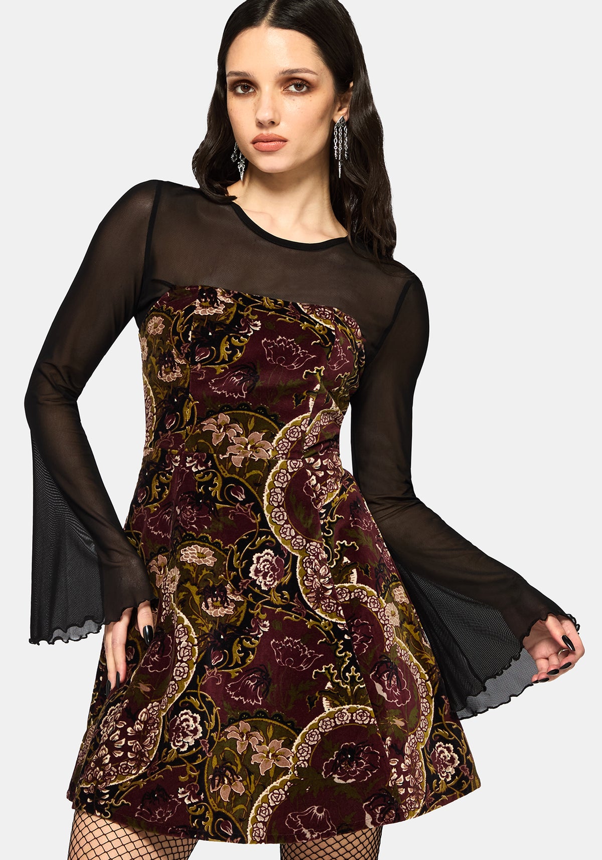 Effie Baroque Strapless Mini Dress