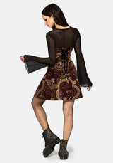 Effie Baroque Strapless Mini Dress