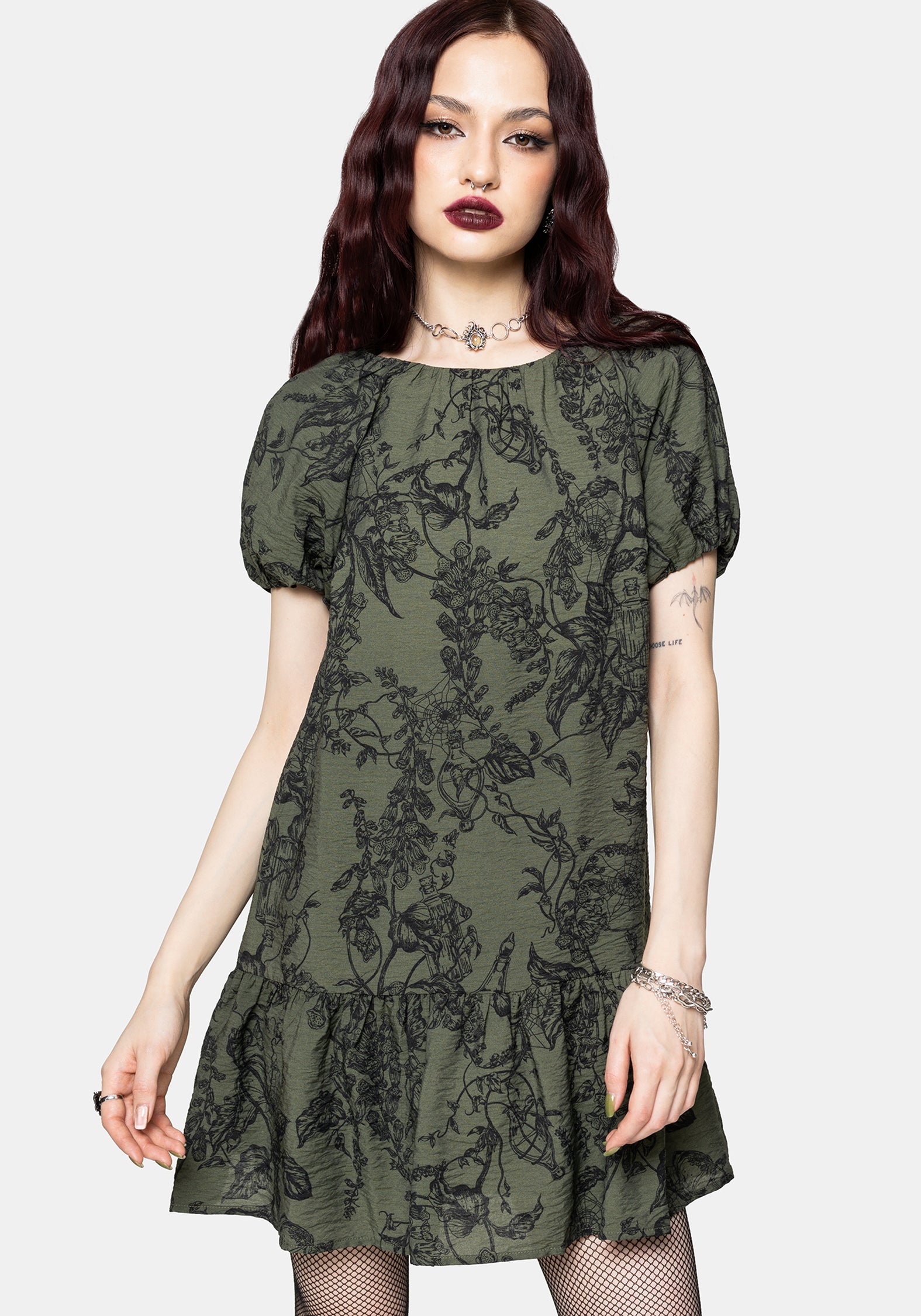 Orla Foxglove Mini Smock Dress