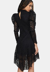 Lyra High Neck Lace Mini Dress