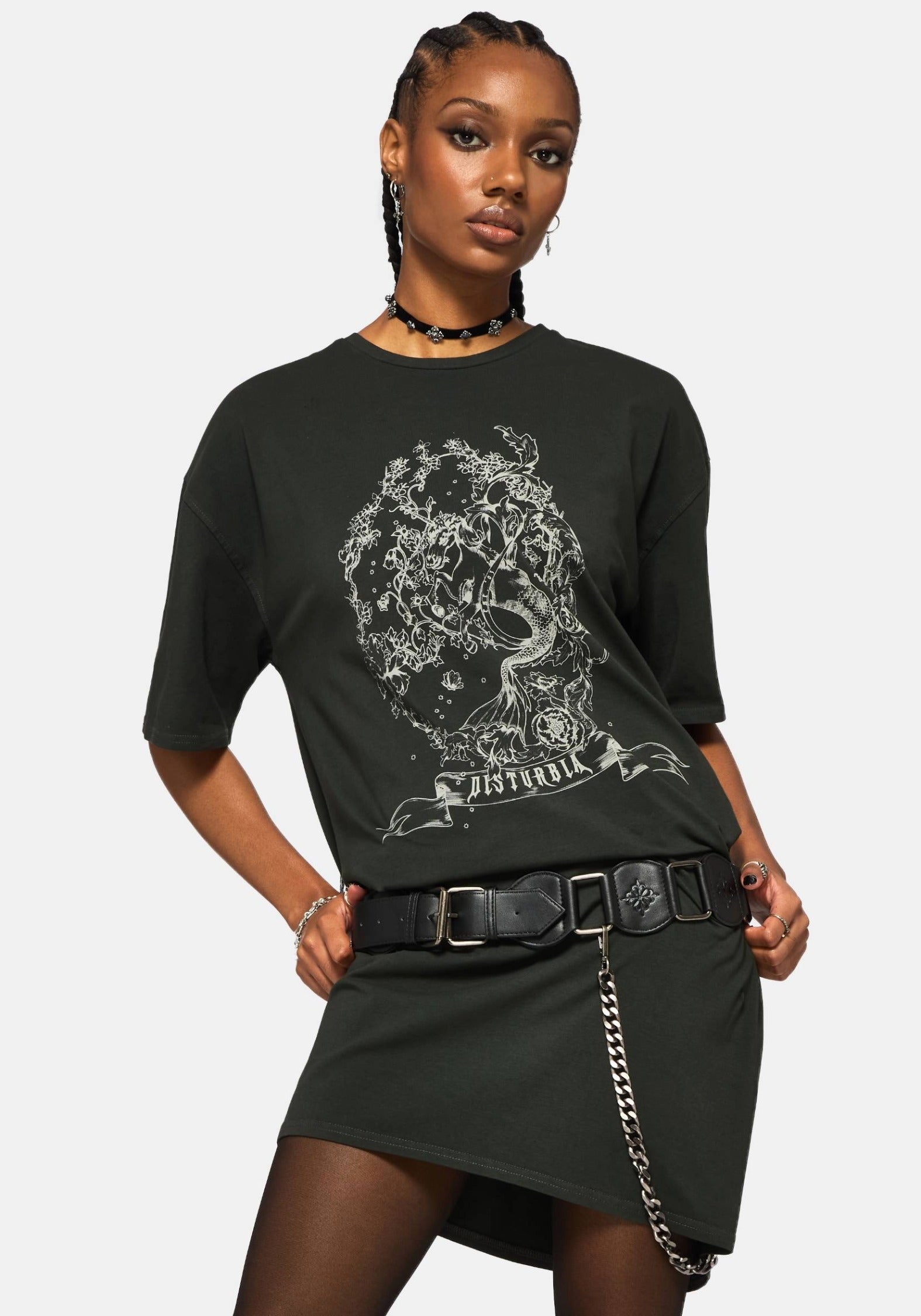 Merunicorn Enchanted Forest Printed Tee Dress